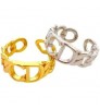 Famous branded inspired designer rings CD rings for women open free size ring gold plated jewelry