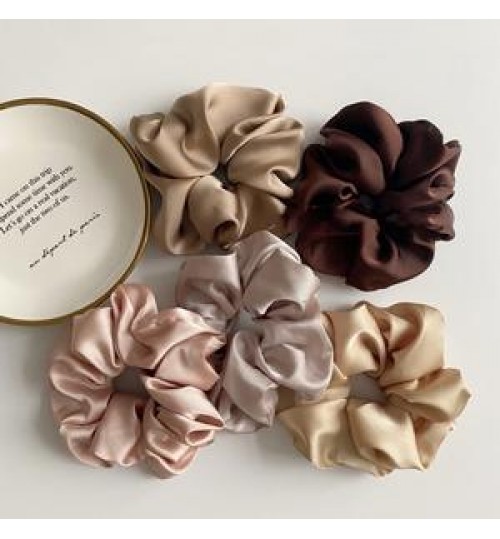 Fashion oversize xl hair accessories about silk women hair scrunchies 21 colors