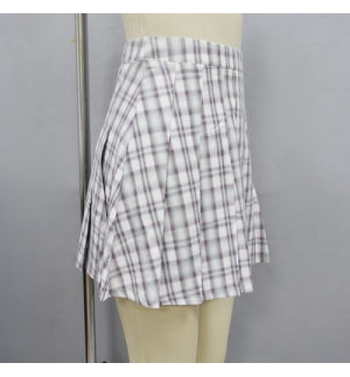 Good Price Of Ladies Plaid Pleated Short Skirt 100% Cotton Plaid Pleat Skirt