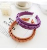 Fashion Luxury Colorful Twisted Fabric Hairband Women Girls Braided Headband Hair Accessories For Ladies