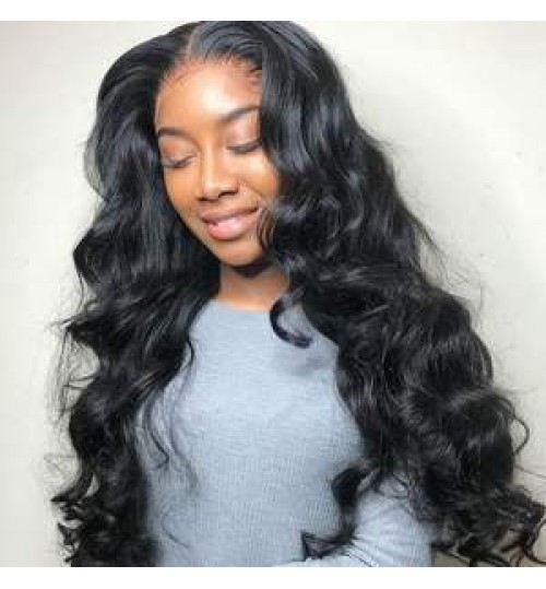 LWIGS Body Wave Glueless Swiss Lace Frontal Wigs Raw Indian Human Hair Lace Wigs Virgin Cuticle Aligned Body Wave Lace Front Wig