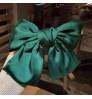 Korean Big Satin Solid Ribbon French Barrette Large Soft Silky Hair Bow Clip Hair Accessories for Little Teen Toddler Girls