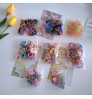 BELLEGIRL 2022 custom package new boxes hair accessories diy by customer baby kids elastic rubber band acrylic flower hair clip