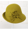 Fashion 100% Wool Cloche Round Bucket Church Hat Lady Women Daily Life Plain Dyed Custom Logo