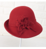 Fashion 100% Wool Cloche Round Bucket Church Hat Lady Women Daily Life Plain Dyed Custom Logo