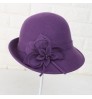 Fashion 100% Wool Cloche Round Bucket Church Hat Lady Women Daily Life Plain Dyed Custom Logo