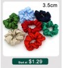 Wholesale 3.5cm Silk Stain Oversized Scrunchies 100% Silk Mulberry Hair Accessories Set Pink Mulberry Silk Scrunchie