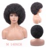 2022 Cheap Wholesale Hair 70S Big Size Puff Kinky Curly Wave Short Wig High Temperature Synthetic Afro Wigs For Black Women