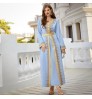 Skirt Solid Color Abaya Large Size Dress Short Sleeve Loose Long Skirt Summer Skirk Wholesale +belt