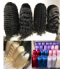 Free Sample Brazilian 360 Lace Front Wigs Virgin Human Hair Wigs HD Lace 13x4 13x6 Pre Pluck Lace Frontal Wigs For Black Women