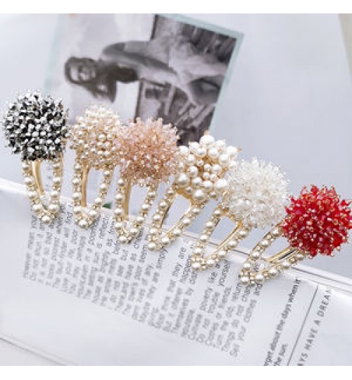 Rhinestone Bb Hairpin Barrette Women Kids Drip Wholesale Ins Bangs Clip Baby Girl Pearl Crystal Hair Accessories