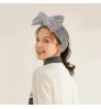 Hair Accessories Soft Carol Fleece Turban Bowknot Headwrpas Custom Makeup Bow Bath Headband for Women