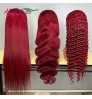 Factory Spot Wholesale Virgin Brazilian Transparent HD Full Lace Human Hair Wig Green Red Orange Brown Colored Lace Frontal Wigs