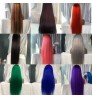 Factory Spot Wholesale Virgin Brazilian Transparent HD Full Lace Human Hair Wig Green Red Orange Brown Colored Lace Frontal Wigs