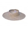 Factory Direct Selling Rush Grass open top sun protection hat oversize big wide brim beach straw uv sun visor hat for women men