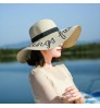 Wholesale Summer Ladies Beach Hat Customized Wide Embroidered Sun Hat Paper Floppy Straw Hat