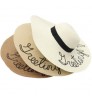 Wholesale Summer Ladies Beach Hat Customized Wide Embroidered Sun Hat Paper Floppy Straw Hat