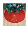 Hot sales custom logo cheap price high quality personalized tree skirt for christmas with red fabric