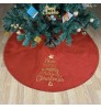 Hot sales custom logo cheap price high quality personalized tree skirt for christmas with red fabric