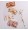 32 colors Nylon Bow Headband Cable Knit Solid Wide Nylon Headbands Turban Baby Girls Hair Accessories