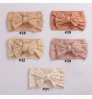 32 colors Nylon Bow Headband Cable Knit Solid Wide Nylon Headbands Turban Baby Girls Hair Accessories