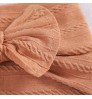 32 colors Nylon Bow Headband Cable Knit Solid Wide Nylon Headbands Turban Baby Girls Hair Accessories