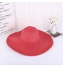 Summer new straw Hawaiian sun lady beach hat outdoor sunshade big brim hat