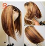 Cheap Short Wigs Raw Peruvian Bob Wig,Bob Wigs Brazilian Human Hair Lace Front,4*4 13*4 Glueless Highlight Lace Bob Wigs