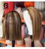 Cheap Short Wigs Raw Peruvian Bob Wig,Bob Wigs Brazilian Human Hair Lace Front,4*4 13*4 Glueless Highlight Lace Bob Wigs