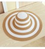 Women Natural Straw Striped Hat Derby Beach Sun Hat Lady Summer Wide Brim UV Protect Hats