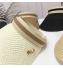 New Fashion Summer Outdoor Sports Sun Hat Ladies Casual Sunscreen Beach Hat Bowknot Visor Straw Hats for Women