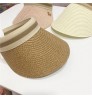 New Fashion Summer Outdoor Sports Sun Hat Ladies Casual Sunscreen Beach Hat Bowknot Visor Straw Hats for Women