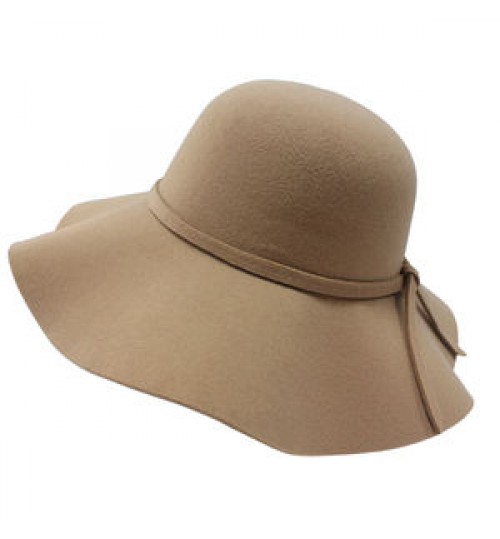 Fashion Blank Lady Fedora Floppy Wide Brim Winter Woman Felt Hat