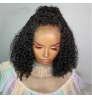 Afro Kinky Curly Raw Brazilian Virgin Human Hair Lace Frontal Closure Hd Transparent 360 Full Lace Front Natural Human Hair Wig