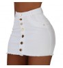 Summer 2022 Women's solid-color pocket skirt fashion trend high-waisted half-length denim skirt