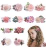 Hot Selling Ins Hair Accessories Cute Hairpin Kids Artificial Flower Hair Clips For Girls