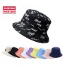 Custom Reversible Printed Bucket Hats Fashion Lady Solid Soft Warm Summer Hat Custom Embroidered Bucket Hat