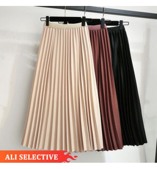 SK2002 Loose Mult Pleated Long Skirts With Many Colors Women's Skirts