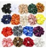 Fashion lovely silk hair scrunchies fabric hair accessories solid color rubber band satin hair scrunchies