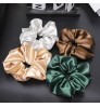 Fashion lovely silk hair scrunchies fabric hair accessories solid color rubber band satin hair scrunchies