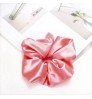 Fashion lovely silk hair scrunchies fabric hair accessories solid color rubber band satin hair scrunchies