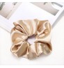 Fashion lovely silk hair scrunchies fabric hair accessories solid color rubber band satin hair scrunchies