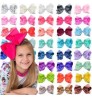 Hot Sale Cute 8 inch Grosgrain Solid Color Bowknot Hair Bows with Clips Handmade Cheap Price Kid Girls Hair Accessories