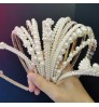 Factory Fashion Luxury Big Pearl Headband Women Bow Sunflower Hoops Girls Hair Accessories Fashion Jewelry