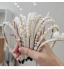 Factory Fashion Luxury Big Pearl Headband Women Bow Sunflower Hoops Girls Hair Accessories Fashion Jewelry