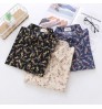 2022 Autumn Spring Floral Women Buttons Long Sleeve Ladies Tops Fashion Bow Black Blue Apricot Blouses Shirts T08501T