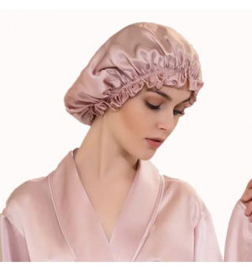 Wooden ear flanging shower cap lace anti-silk home hat ladies princess night hat