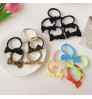 Candy colored hairband girl bow seam free high bounce towel ring sweet simple hair rope ribbon band hair accessories