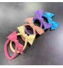 Candy colored hairband girl bow seam free high bounce towel ring sweet simple hair rope ribbon band hair accessories