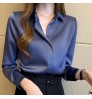 Silk Women White Shirt Women Long Sleeve Shirts Blouse Office Lady Satin Silk Blouse Tops Plus Size Women's Blouses & Shirts